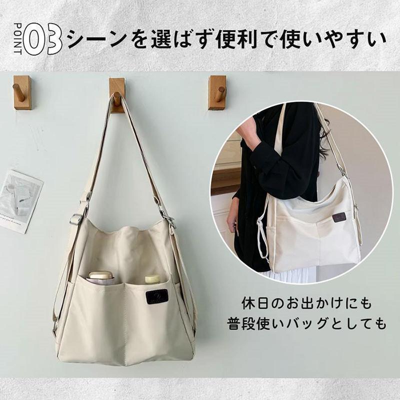 ショルダーバッグ レディース リュック バッグ 3way 肩掛け 斜め掛け トートバッグ 大きめ A4 軽量 おしゃれ 通勤 通学 大容量 多収納 | ブランド登録なし | 04