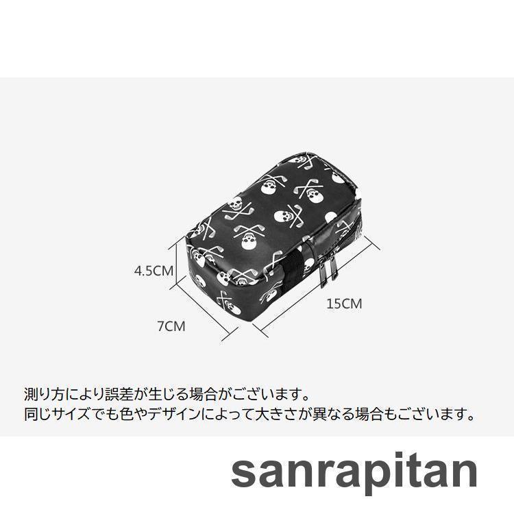 ゴルフボールケース ゴルフボールホルダー ゴルフポーチ ボール入れ ゴルフ用品 ファスナー 骸骨 ドクロ レザー調 カラビナ付き おしゃれ かっこいい | ブランド登録なし | 11