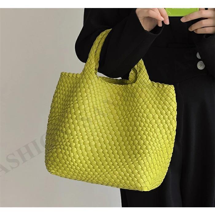 イントレチャート トートバッグ メッシュ 手編み 編みこみ メッシュ編み レディース バッグ PU レザー 革 合皮 メッシュトートバッグ 編みバッグ | ブランド登録なし | 10