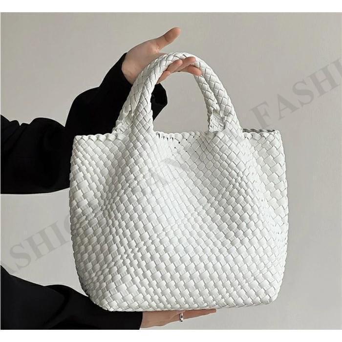 イントレチャート トートバッグ メッシュ 手編み 編みこみ メッシュ編み レディース バッグ PU レザー 革 合皮 メッシュトートバッグ 編みバッグ | ブランド登録なし | 09