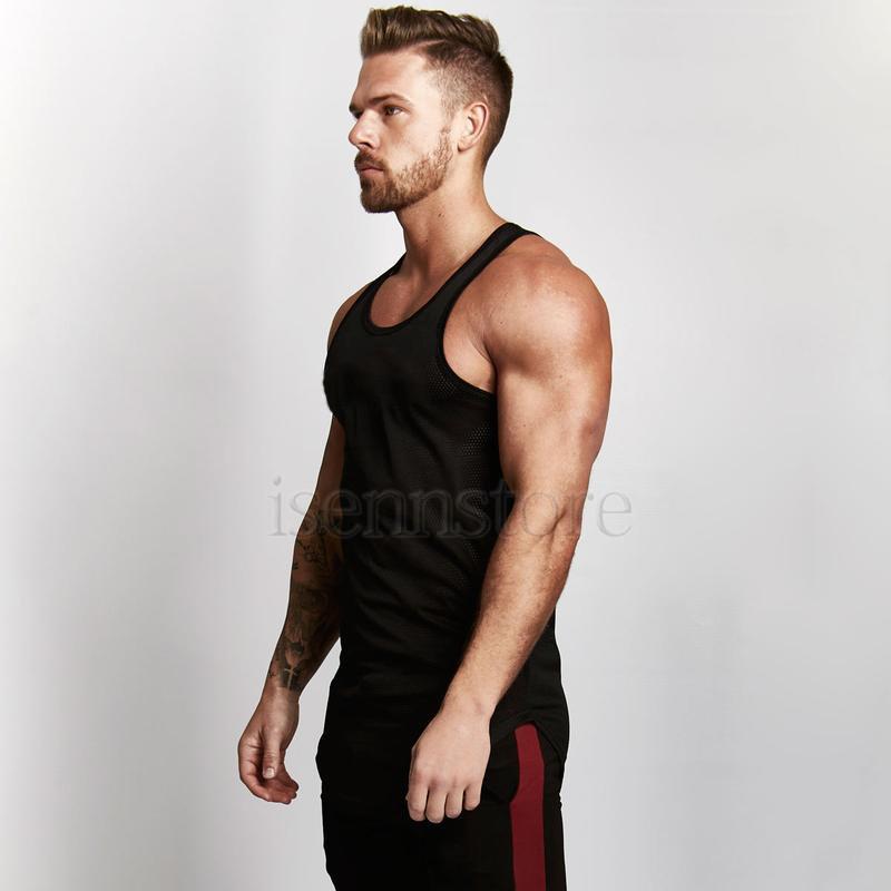 無地 Tシャツ メンズ トップス ノースリーブ タンクトップ 薄手 スポーツウェア レーニングウェア フィットネス ジムウェア ランニング 運動 | ブランド登録なし | 11