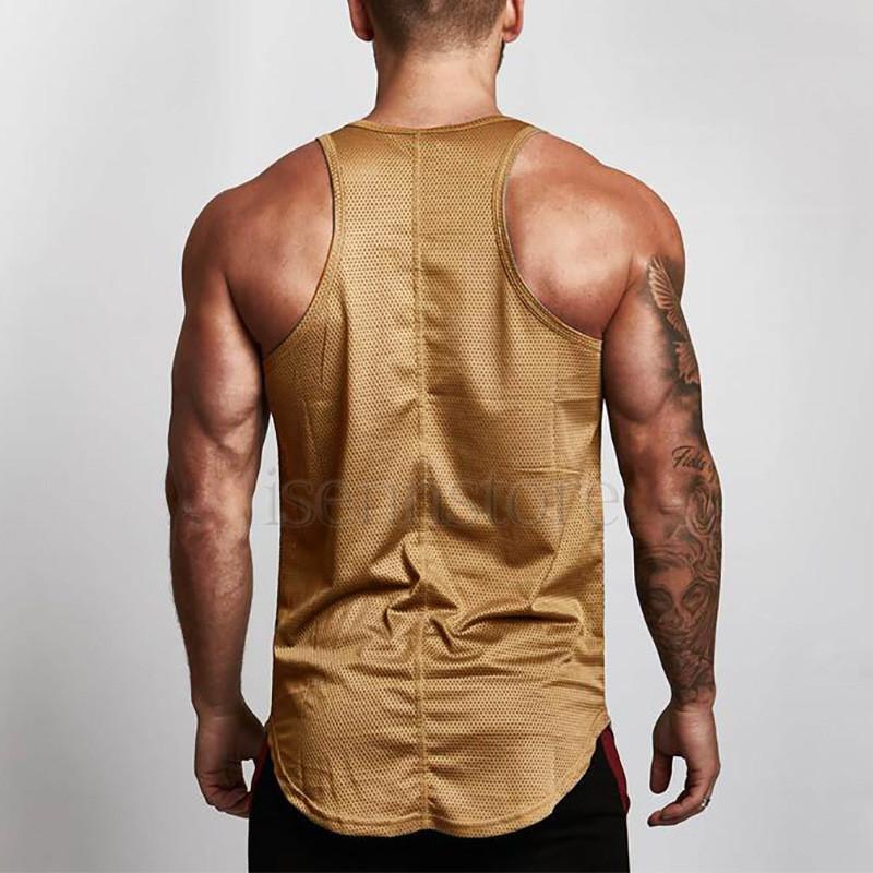 無地 Tシャツ メンズ トップス ノースリーブ タンクトップ 薄手 スポーツウェア レーニングウェア フィットネス ジムウェア ランニング 運動 | ブランド登録なし | 15