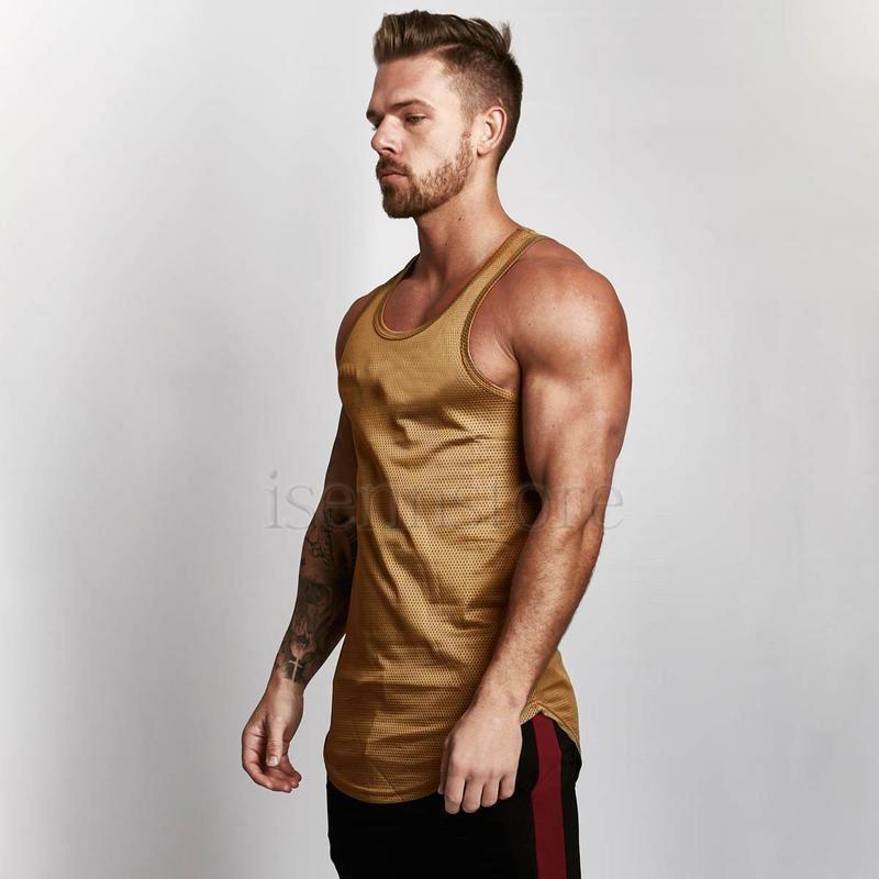 無地 Tシャツ メンズ トップス ノースリーブ タンクトップ 薄手 スポーツウェア レーニングウェア フィットネス ジムウェア ランニング 運動 | ブランド登録なし | 09