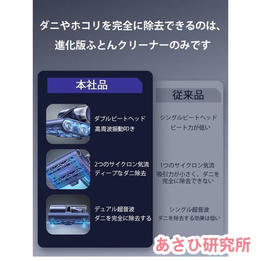 コードレスダニ除去ふとんクリーナー 布団クリーナー 超吸引 UVランプ サイクロン式掃除機 ふとん用ダニクリーン 布団 掃除機 ダニ取り 梅雨対策 | ブランド登録なし | 07