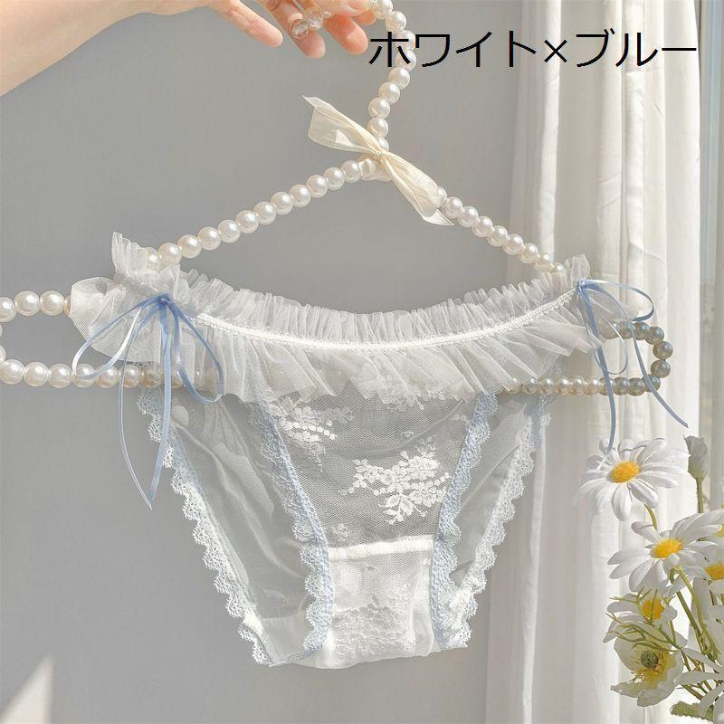 ふんどしショーツ ショーツ 下着 インナー レディース 女性 単品 ふんどし型 パンツ パンティ 通気性 透け感 シースルー レース リボン 綺麗 | ブランド登録なし | 17