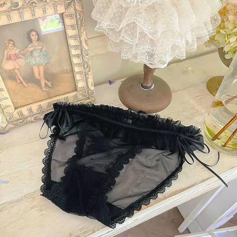 ふんどしショーツ ショーツ 下着 インナー レディース 女性 単品 ふんどし型 パンツ パンティ 通気性 透け感 シースルー レース リボン 綺麗 | ブランド登録なし | 04