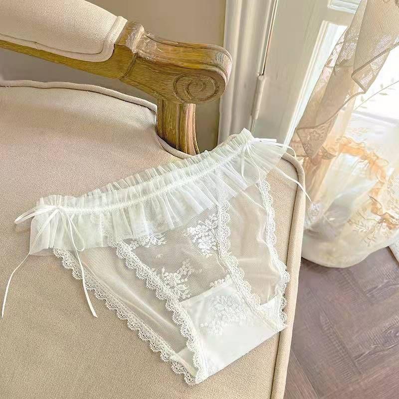 ふんどしショーツ ショーツ 下着 インナー レディース 女性 単品 ふんどし型 パンツ パンティ 通気性 透け感 シースルー レース リボン 綺麗 | ブランド登録なし | 05