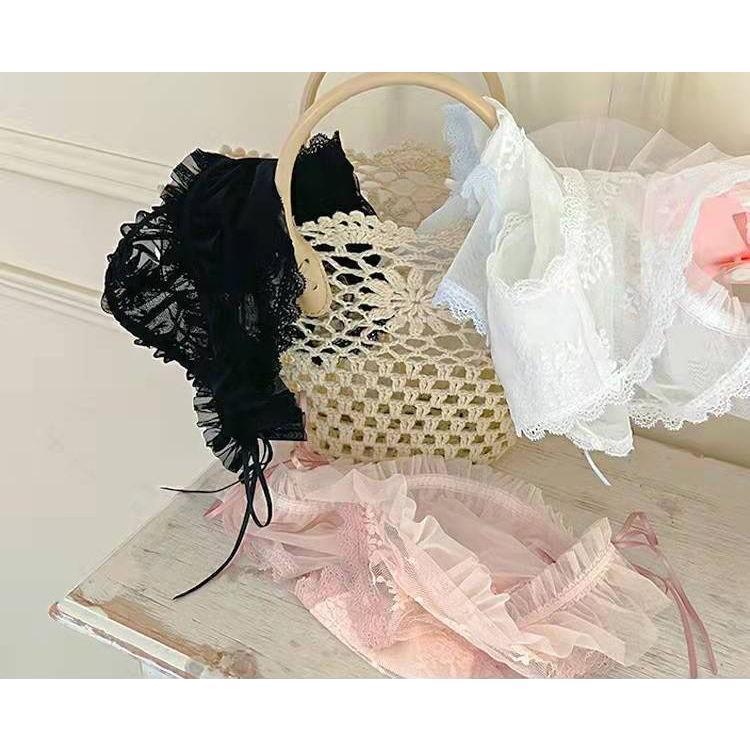 ふんどしショーツ ショーツ 下着 インナー レディース 女性 単品 ふんどし型 パンツ パンティ 通気性 透け感 シースルー レース リボン 綺麗 | ブランド登録なし | 06