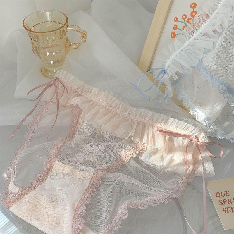 ふんどしショーツ ショーツ 下着 インナー レディース 女性 単品 ふんどし型 パンツ パンティ 通気性 透け感 シースルー レース リボン 綺麗 | ブランド登録なし | 07