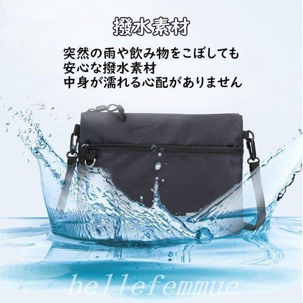 商品 サコッシュメンズショルダーバッグバッグレディースシンプル軽量小さめアウトドアバッグインバッグチャック |  | 03