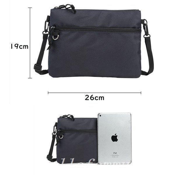 商品 サコッシュメンズショルダーバッグバッグレディースシンプル軽量小さめアウトドアバッグインバッグチャック |  | 07