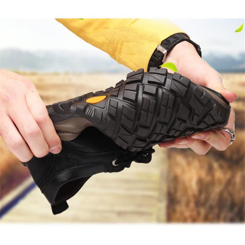 登山靴 防水 ハイカット メンズ トレッキングシューズ ハイキングシューズ 防水 防滑 通気性 耐磨耗 アウトドア レザー スニーカー 衝撃 | ブランド登録なし | 12
