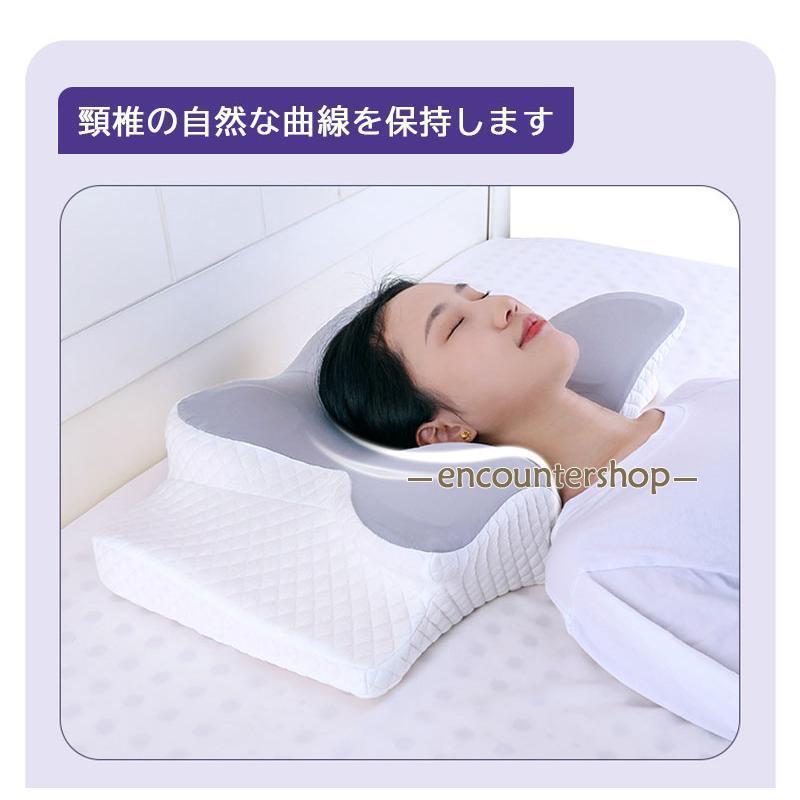 枕 まくら 低反発枕 横向き寝用枕 肩こり 首こり ストレートネック ピロー 安眠枕 快眠枕 低反発まくら 横向き寝 いびき防止 健康枕 頚椎安定 | ブランド登録なし | 05