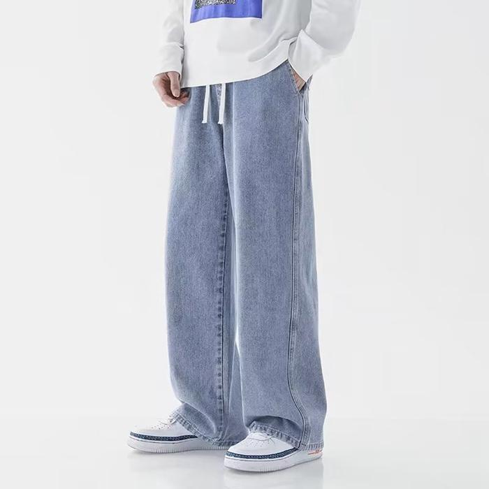 デニムパンツ ジーンズ メンズ ワイド　デニム ゆったり ストレート カジュアル ワイドレッグ パンツ ズボン メンズ ロングパンツ | ブランド登録なし | 09