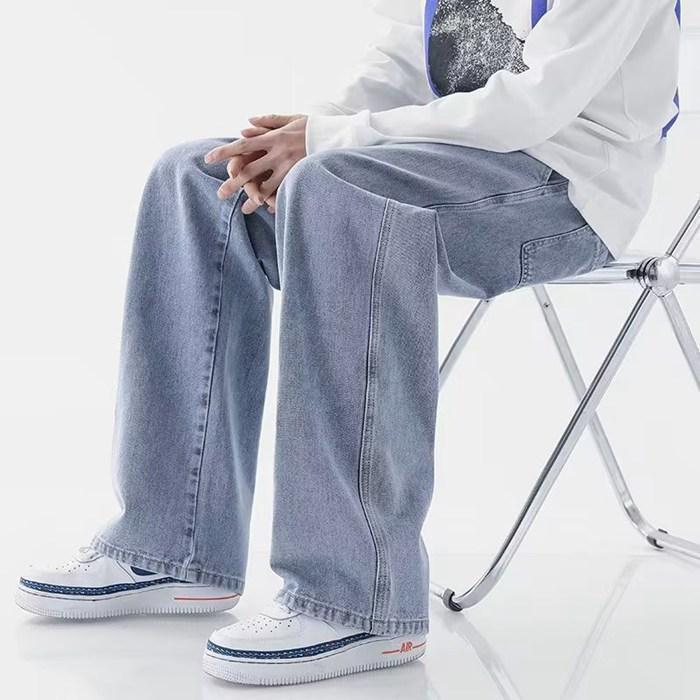 デニムパンツ ジーンズ メンズ ワイド　デニム ゆったり ストレート カジュアル ワイドレッグ パンツ ズボン メンズ ロングパンツ | ブランド登録なし | 10