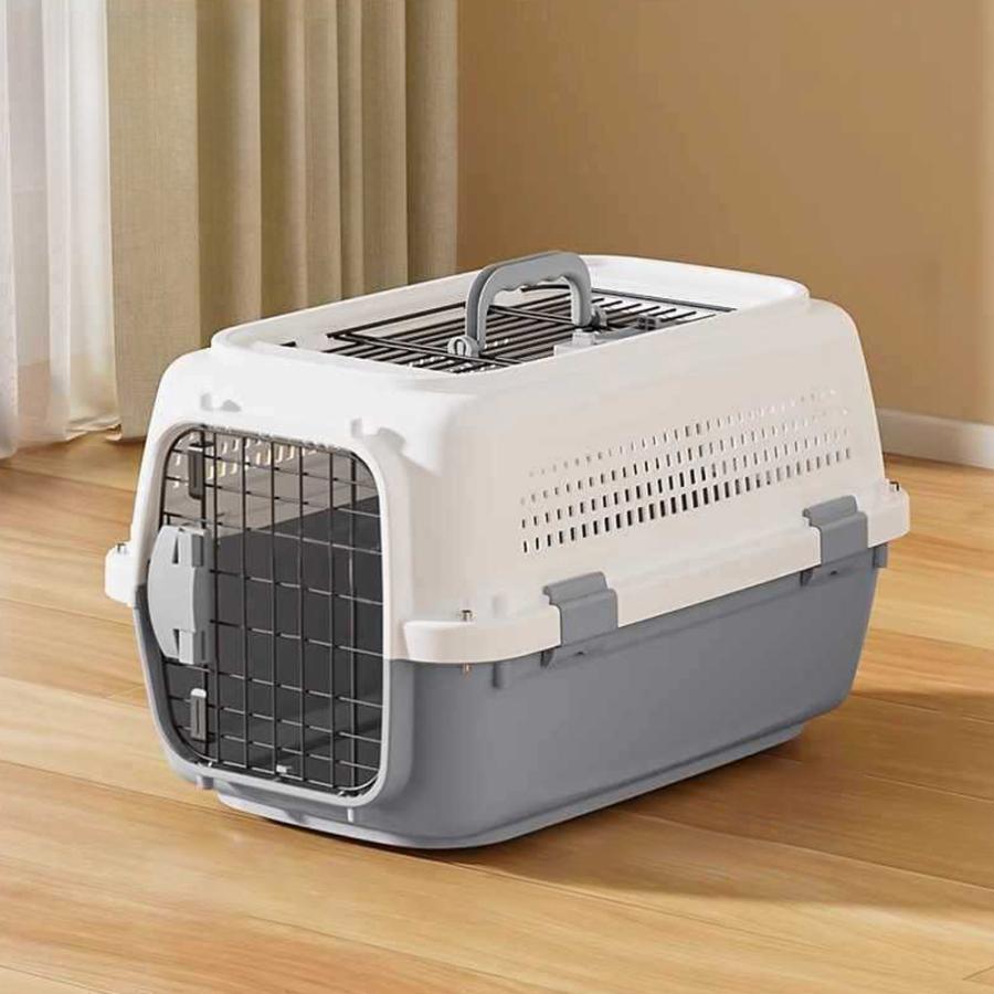ペットキャリーケース ハード 小型 犬 猫 上扉 ペットキャリーバッグ 持ち運び 軽量 クレート ペットハウス ドッグキャリーバッグ 頑丈 旅行 車 | ブランド登録なし | 01