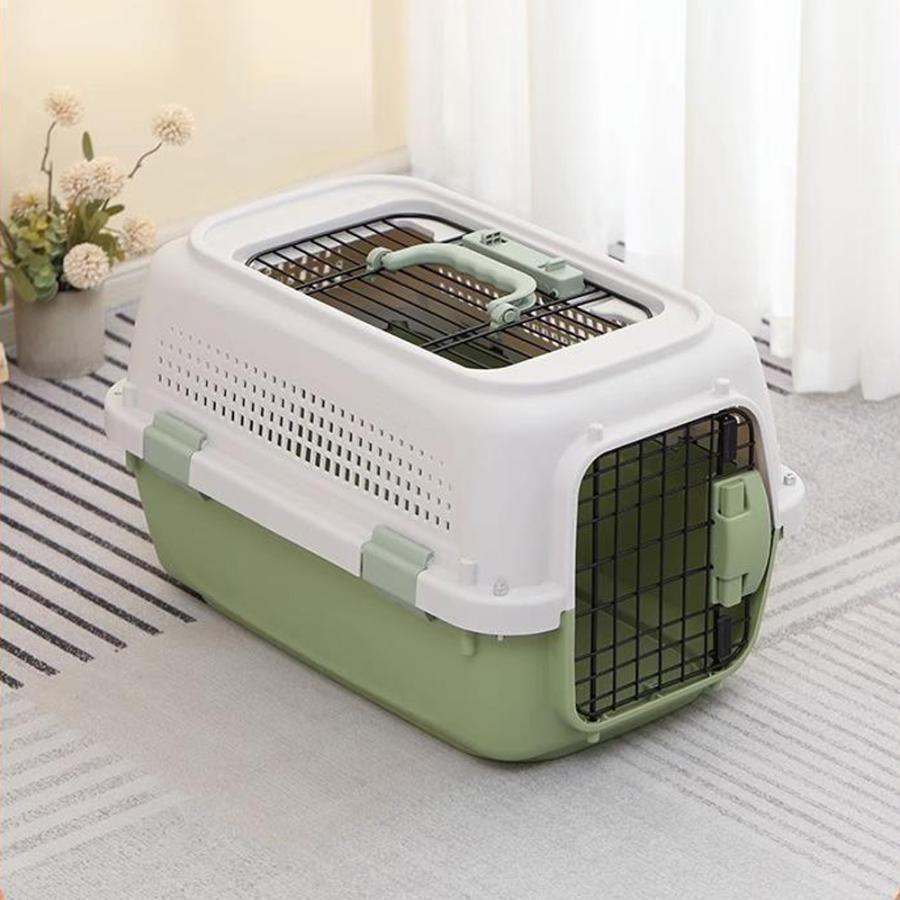 ペットキャリーケース ハード 小型 犬 猫 上扉 ペットキャリーバッグ 持ち運び 軽量 クレート ペットハウス ドッグキャリーバッグ 頑丈 旅行 車 | ブランド登録なし | 02