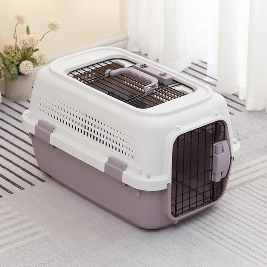 ペットキャリーケース ハード 小型 犬 猫 上扉 ペットキャリーバッグ 持ち運び 軽量 クレート ペットハウス ドッグキャリーバッグ 頑丈 旅行 車 | ブランド登録なし | 03