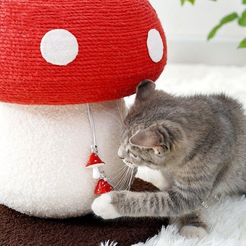 猫用爪とぎタワー きのこおもちゃ 猫用おもちゃ キノコ キャットタワー　爪とぎポール ストレス解消 可愛い | ブランド登録なし | 12