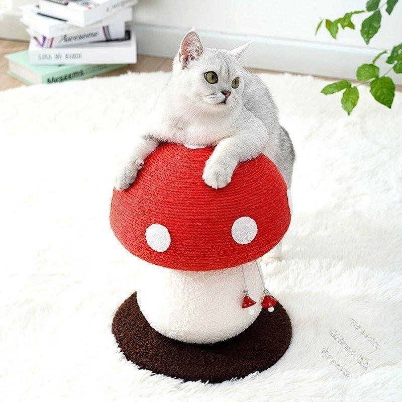 猫用爪とぎタワー きのこおもちゃ 猫用おもちゃ キノコ キャットタワー　爪とぎポール ストレス解消 可愛い | ブランド登録なし | 08