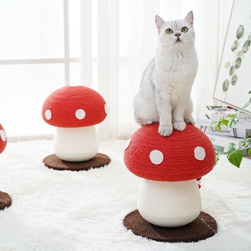 猫用爪とぎタワー きのこおもちゃ 猫用おもちゃ キノコ キャットタワー　爪とぎポール ストレス解消 可愛い | ブランド登録なし | 09