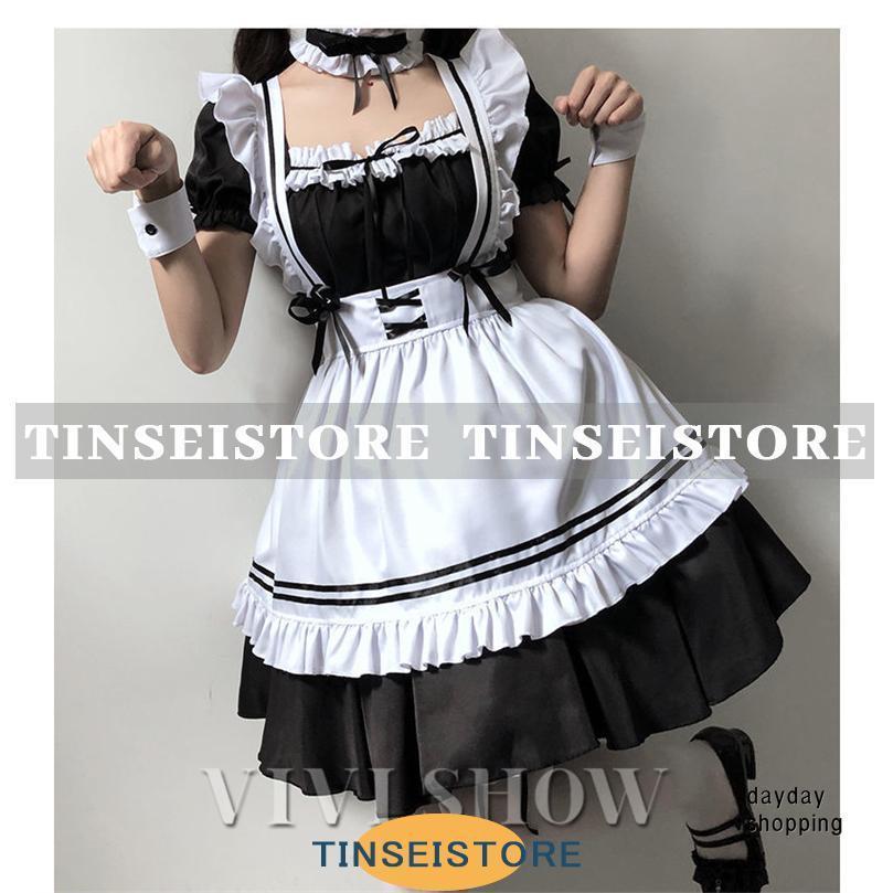 衣装 メイド服 コスプレ 魔女 メイド コスチューム 女王 巫女 仮装 ロングワンピース3点セット レディース ドレス レース 可愛い パーティー変装 | ブランド登録なし | 06