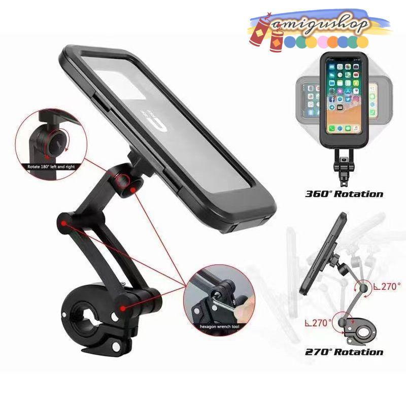 スマホホルダー 携帯ホルダー マウント スタンド ケース 自転車 ロードバイク オートバイ 防水 固定 落下防止 360度回転 | ブランド登録なし | 06