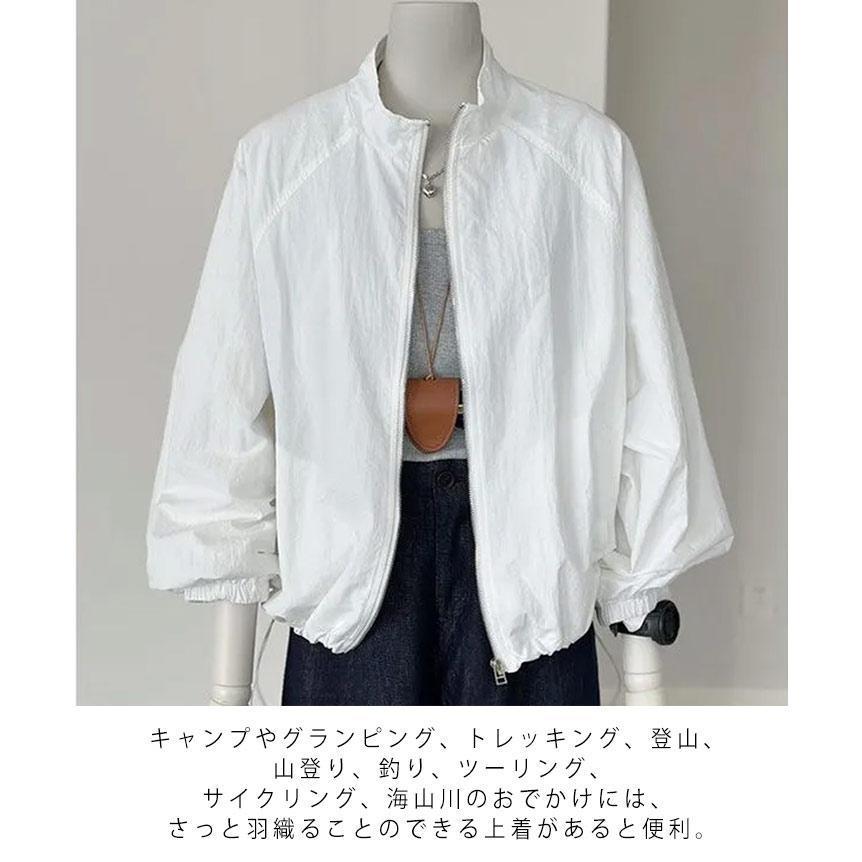 長袖 レディース UVカット 防風 夏 ジャケット 薄手 立ち襟 ジャンパー ライトアウター ショート丈 マウンテンパーカー ブルゾン パーカー 春 | ブランド登録なし | 09