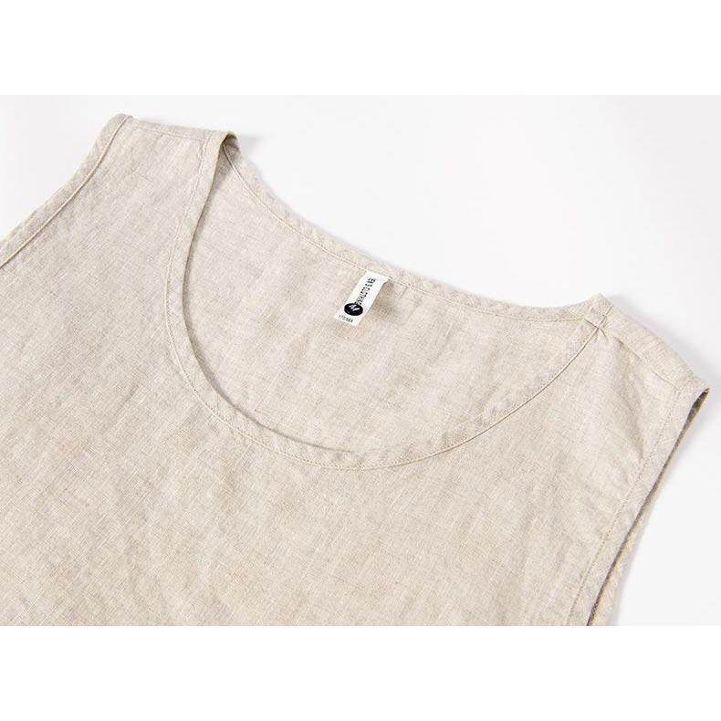 リネンＴシャツ 袖なし タンク メンズ カットソー 無地 麻ス インナー 夏 インナー 男性 カジュアル 亜麻 薄手 快 | ブランド登録なし | 11