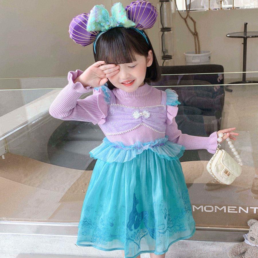 ポイント消化 プリンセスドレス アリエル ドレス 仮装 長袖 ワンピース コスプレ衣装 なりきり コス クリスマス クリスマス 子供服 | ブランド登録なし | 05