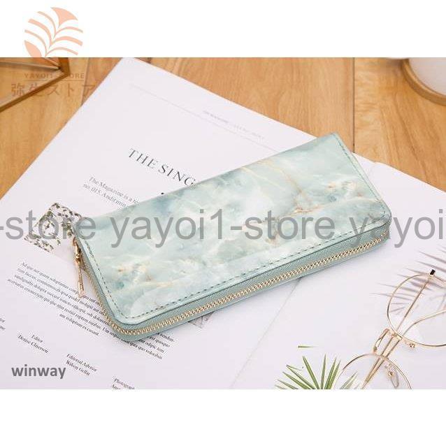 長財布 レディース 大理石柄 マーブル 財布 財布 可愛い カード収納 大容量 使いやすい ウォレット 機能性 春財布 女性用 誕生日 贈り物 ギフト プレゼ… | ブランド登録なし | 01