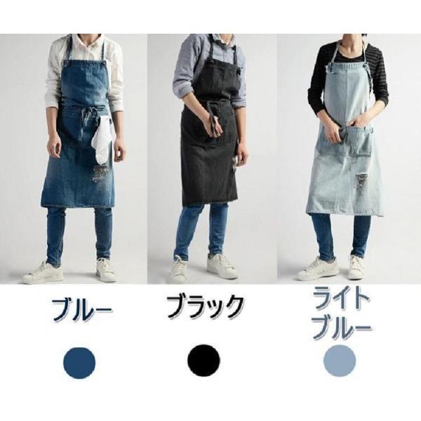 デニムエプロン 北欧風 保育士 業務用おしゃれ ガーデニング キッチン 調整可能 ワークエプロン 前掛け 料理 ガーデニング レディース メンズ | ブランド登録なし | 01