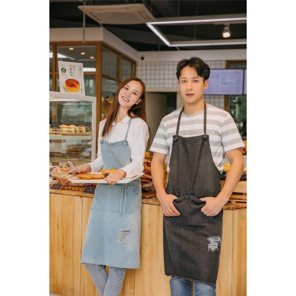 デニムエプロン 北欧風 保育士 業務用おしゃれ ガーデニング キッチン 調整可能 ワークエプロン 前掛け 料理 ガーデニング レディース メンズ | ブランド登録なし | 06