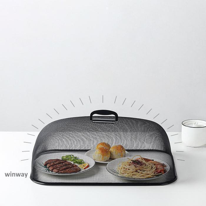フードカバー 食卓カバー 台所 キッチン スクエア 四角形 長方形 蚊帳 虫よけ 防虫 料理 食品保存 メッシュ ネット | ブランド登録なし | 01