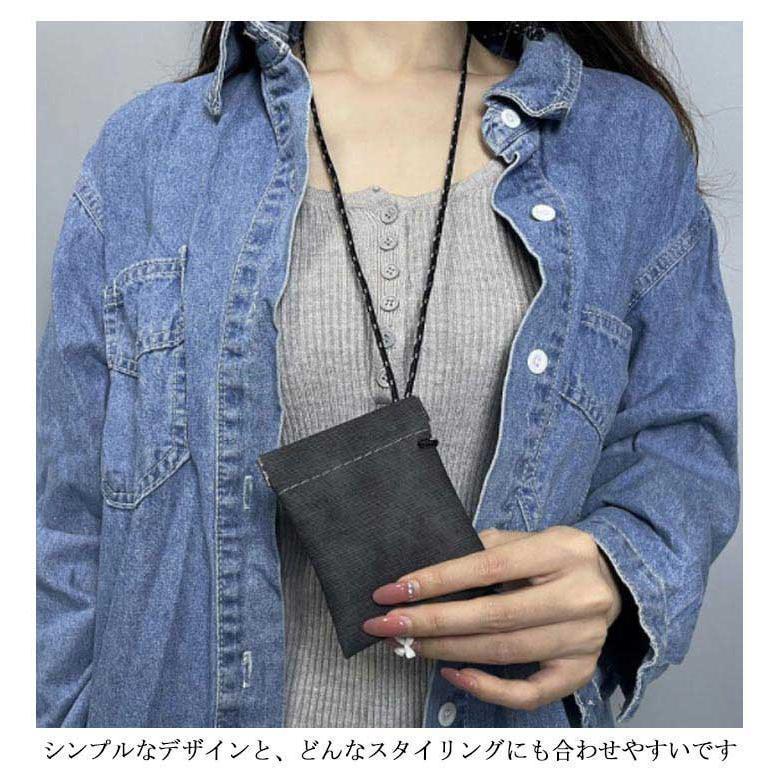 ネックウォレット メンズ レディース 財布 おしゃれ ポーチ シンプル ミニ財布 小銭入れ スマホケース レザー コンパクト 首掛け ネック 手になじみやすい | ブランド登録なし | 10