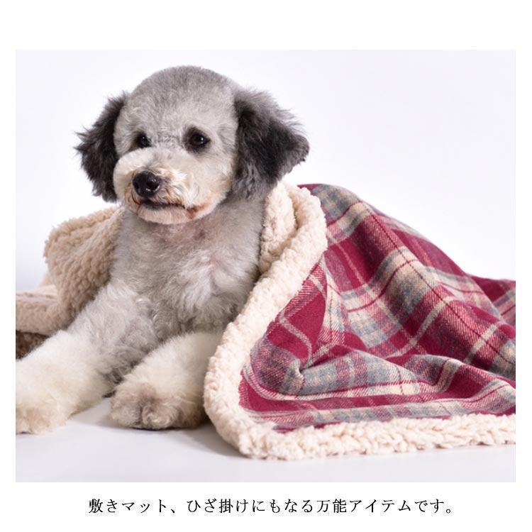 犬 猫 ペット用 ブランケット ボア もこもこ毛布 ペットマット チェック柄 おしゃれ かわいい 秋 冬 防寒 暖かい ふわふわ あったかぬくぬく 秋 | ブランド登録なし | 08