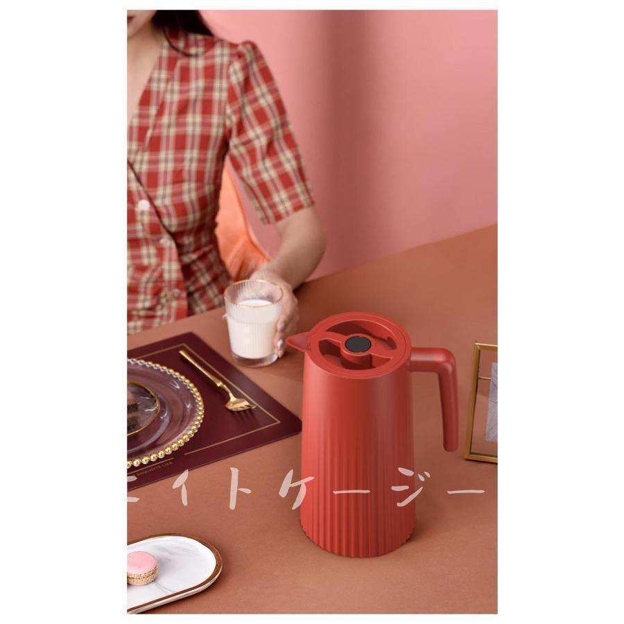 洗いやすい リビングポット 保冷保温ポット おしゃれ テーブルポット 魔法瓶 コーヒーポット 水筒 かわいい 注ぎやすい キャンプ 卓上ポ | ブランド登録なし | 16