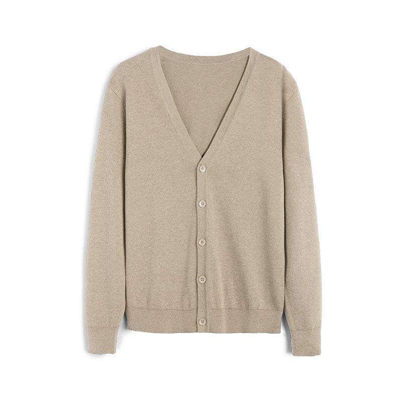 カーディガン メンズ レディース 春 男女兼用 綿 コットン100％ フライス 事務 スクール オフィス 通勤 通学 M L XL 2XL 3XL | ブランド登録なし | 14