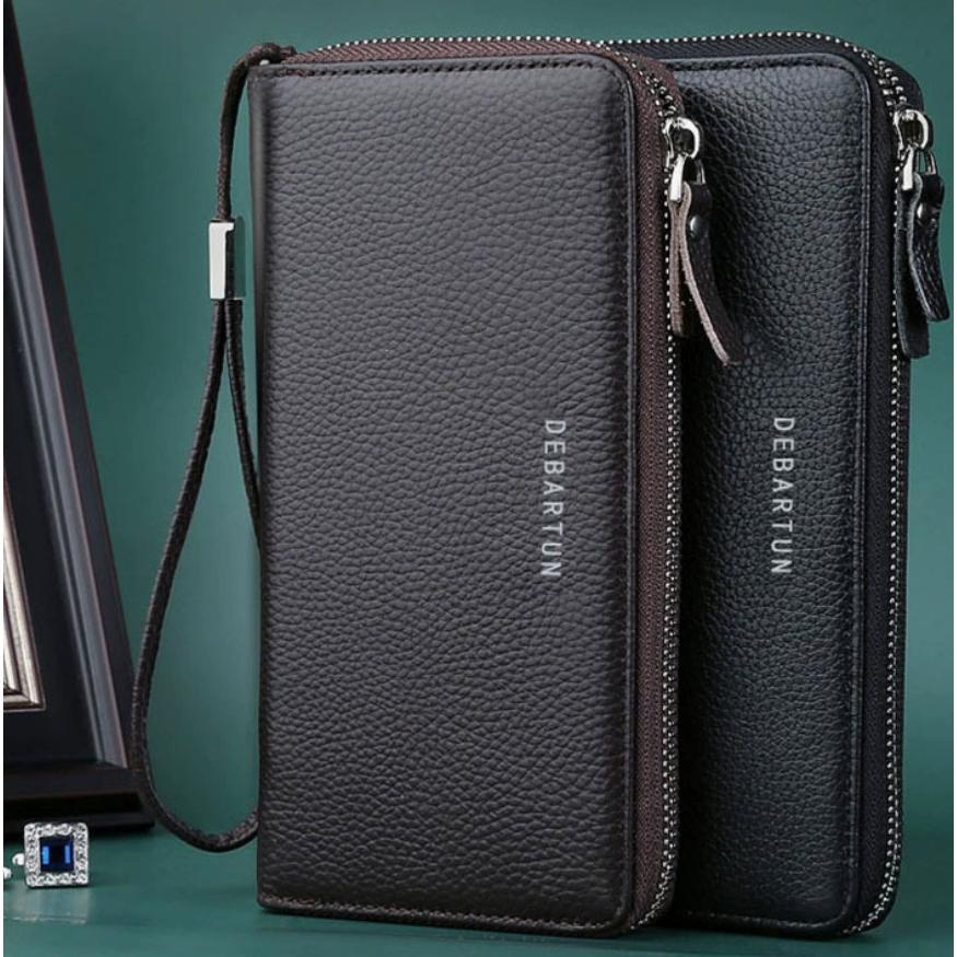 長財布メンズ財布大きく開くファスナーラウンドファスナー革レザーロングウォレットメンズ長財布収納携帯大容量ギフト | ブランド登録なし