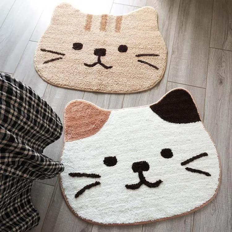 玄関マット 猫 滑り止め 洗面所 屋内 業務用 かわいい 洗える オールシーズン適用 マット 猫柄 お風呂マット 浴槽 マット 吸水マット 耐磨耗性 | ブランド登録なし | 01