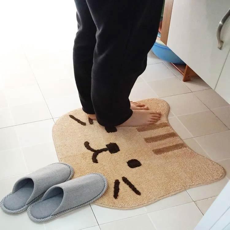 玄関マット 猫 滑り止め 洗面所 屋内 業務用 かわいい 洗える オールシーズン適用 マット 猫柄 お風呂マット 浴槽 マット 吸水マット 耐磨耗性 | ブランド登録なし | 02