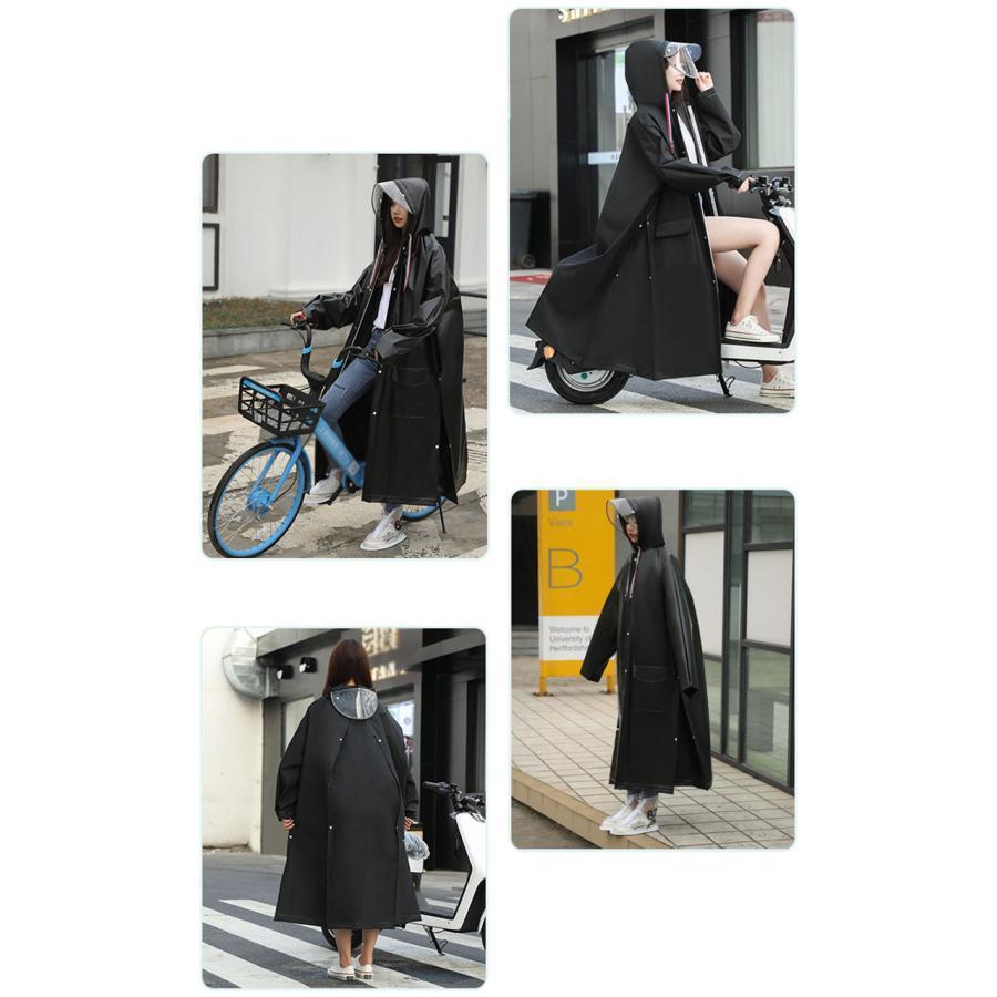 レインコート メンズ レディース 男女兼用 自転車 濡れない 完全防水 自転車 レインポンチョ 雨具 リュック対応 通学通勤 防塵防雪 防風防水 | ブランド登録なし | 12