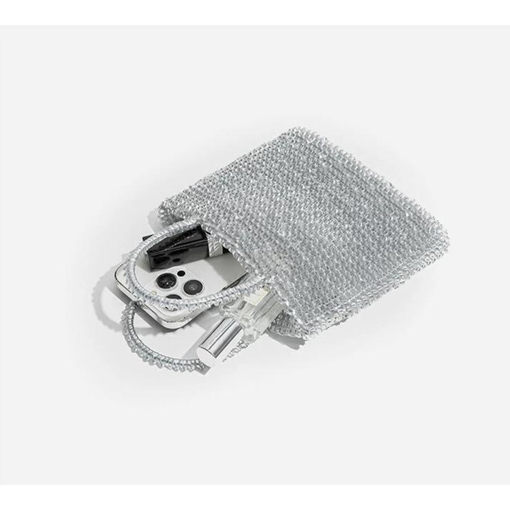 トートバッグ ワイヤーバッグ パーティーバッグ 編み物 プレゼント 小さめ お財布ポシェット ポーチ 小物入れ 結婚式・二次会・披露宴・演奏会 | ブランド登録なし | 13