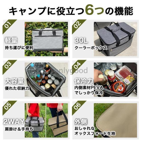 クーラーバッグ 保冷バッグ 大容量 ソフト 30L 保温バッグ おしゃれ 大型 スポーツ 買い物 お弁当 小型 BBQ | ブランド登録なし | 03