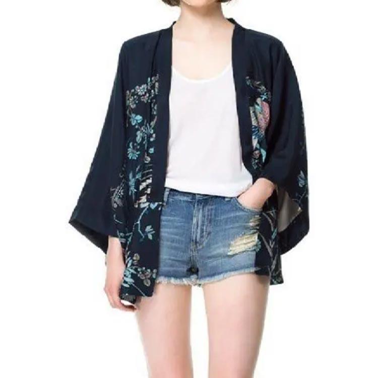 和柄 甚平 レディース 大人 女性用 じんべい カーディガン 着物 浴衣 夏祭り ジンベイ おしゃれ 単品 花柄 エスニック 大きいサイズ ルームウェ | ブランド登録なし | 03