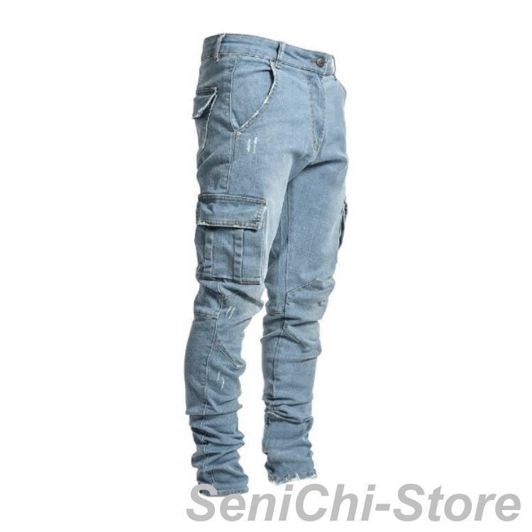 デニムパンツ メンズ ジーパン ストレッチ スキニーデニム S-5XL ジーンズ カーゴパンツ S-5XL 大きいサイズ 作業着 作業ズボン 長ズボン | ブランド登録なし | 02