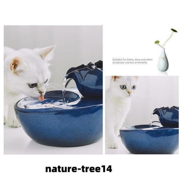 セラミックファウンテン　ブルー/ブラック (犬 猫 ペット用 自動循環 水飲み 給水器 濾過 清潔 給水器 給水機 流れる) | ブランド登録なし | 02