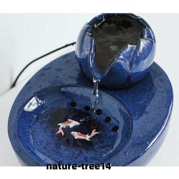 セラミックファウンテン　ブルー/ブラック (犬 猫 ペット用 自動循環 水飲み 給水器 濾過 清潔 給水器 給水機 流れる) | ブランド登録なし | 03
