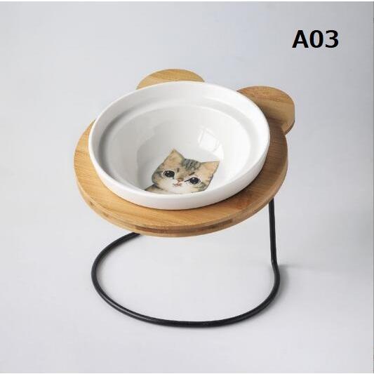 フードボウル ペット用 台付き 猫食器 犬食器 猫用 小型犬用 食器 餌やり 水やり用品 かわいい 2連 2皿 | ブランド登録なし | 08