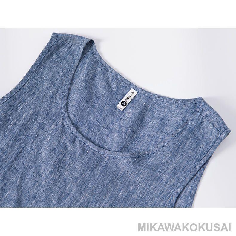 リネンＴシャツ 袖なし タンク メンズ カットソー 無地 麻ス インナー 夏 インナー 男性 カジュアル 亜麻 薄手 快 | ブランド登録なし | 04